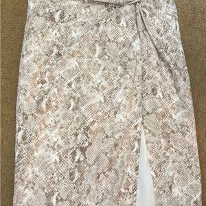 LOFT Neutral Snake Print Pencil Skirt NWOT